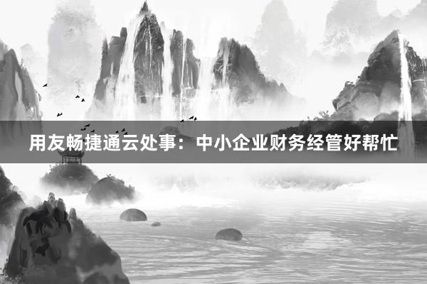 用友畅捷通云处事：中小企业财务经管好帮忙